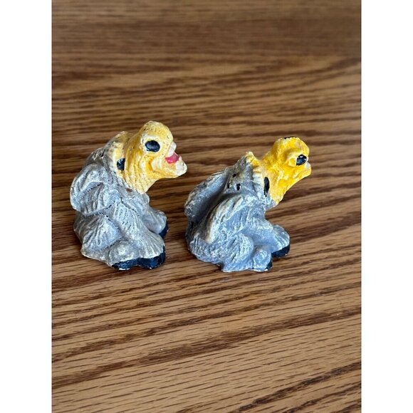 Vintage Ceramic Lion Figurines - Set Of 2 Hand-Painted Decorative Miniatures - Picture 2 of 11